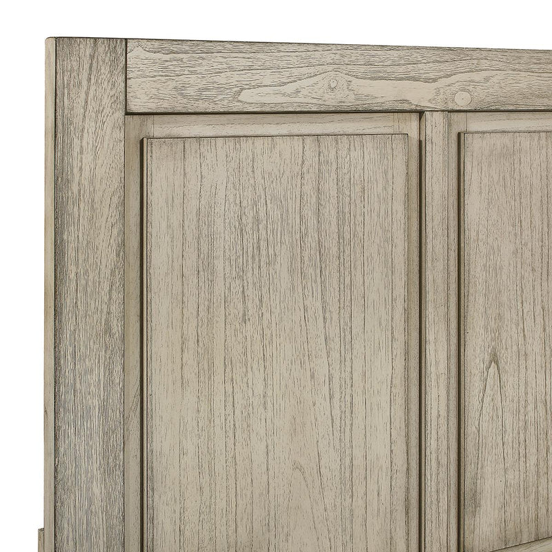 New Classic Furniture Ashland King Panel Bed in Rustic White - Sims Furniture