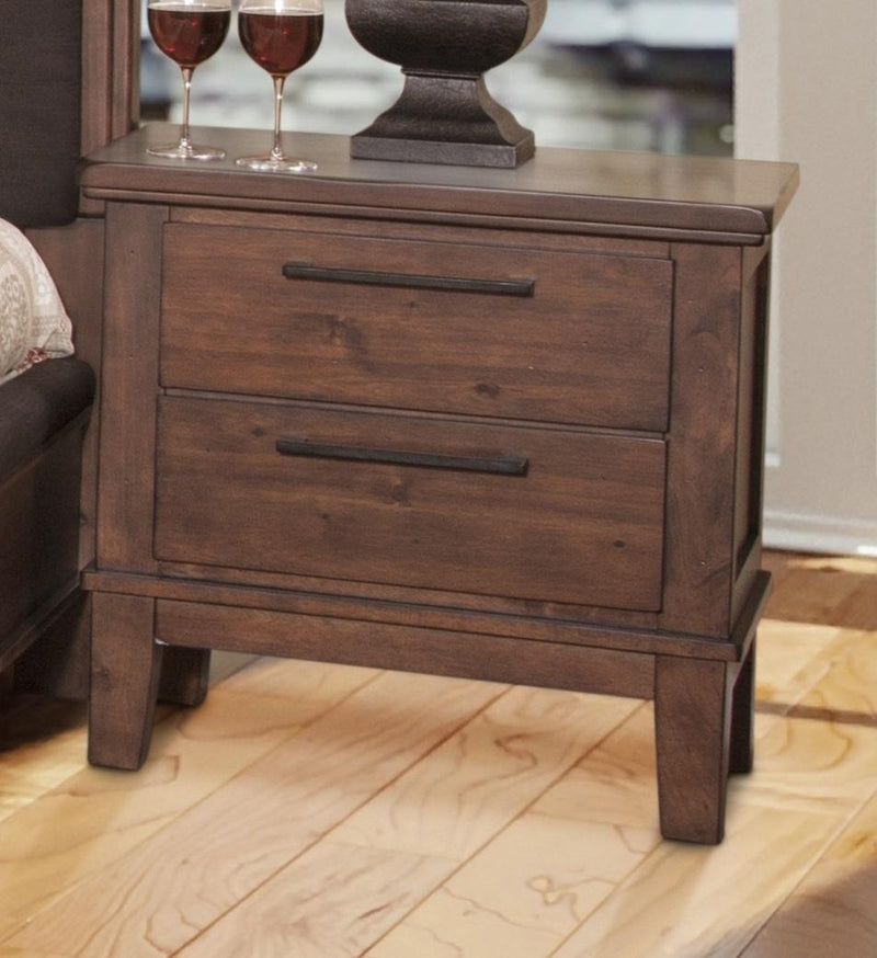 New Classic Furniture Cagney Nightstand in Chestnut - Sims Furniture