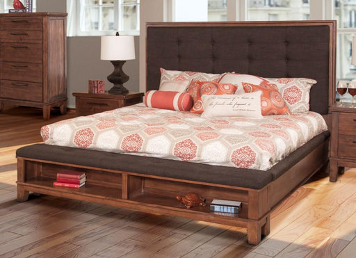 New Classic Furniture Cagney California King Bed in Chestnut - Sims Furniture
