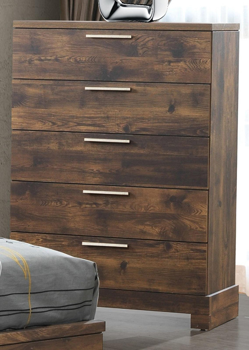 New Classic Furniture Campbell 5 Drawer Chest in Ranchero - Sims Furniture