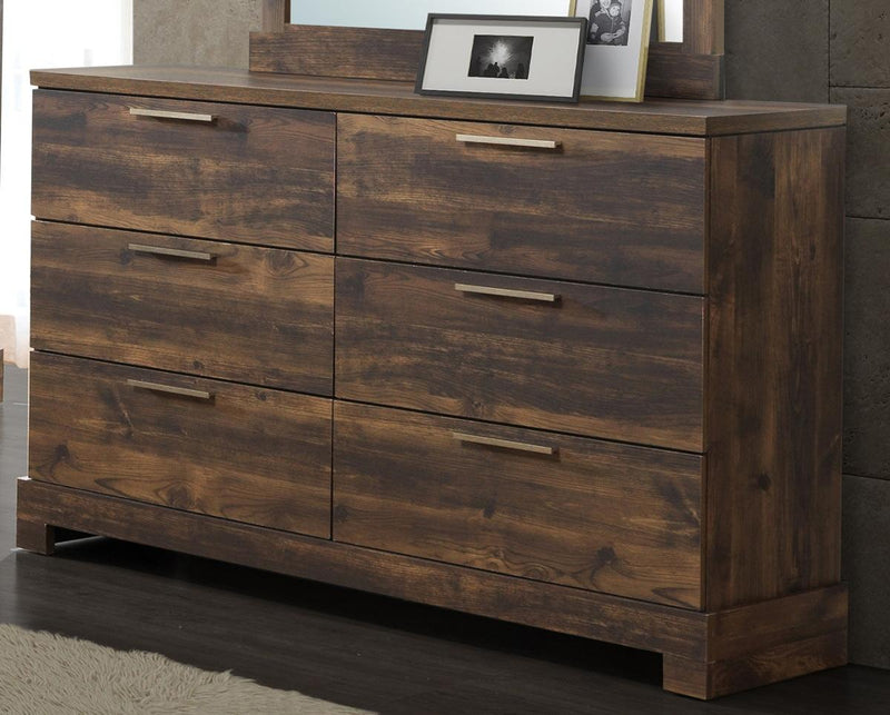 New Classic Furniture Campbell 6 Drawer Dresser in Ranchero - Sims Furniture