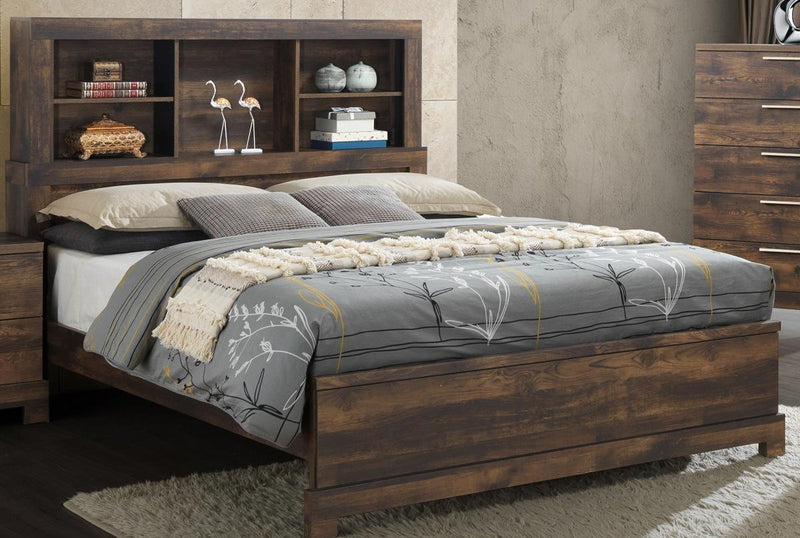 New Classic Furniture Campbell California King Bookcase Bed in Ranchero - Sims Furniture