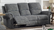 New Classic Furniture Connor Sofa with Dual Recliner in Gray - Sims Furniture