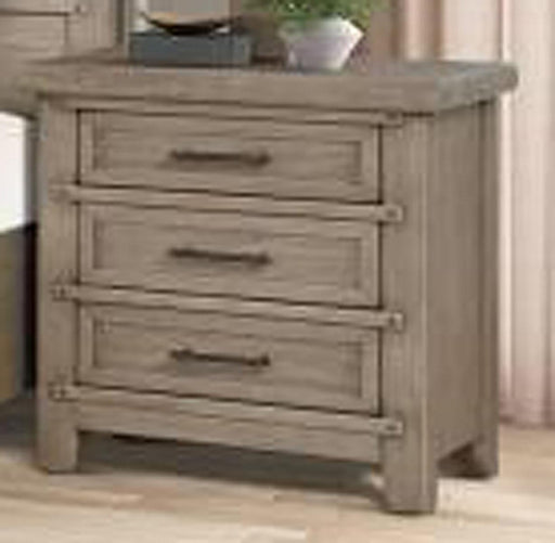 New Classic Furniture Fairfax 3 Drawer Nightstand in Driftwood - Sims Furniture