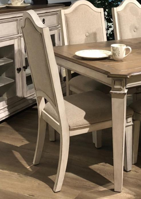 New Classic Furniture Anastasia Side Chair in Antique Bisque (Set of 2) - Sims Furniture