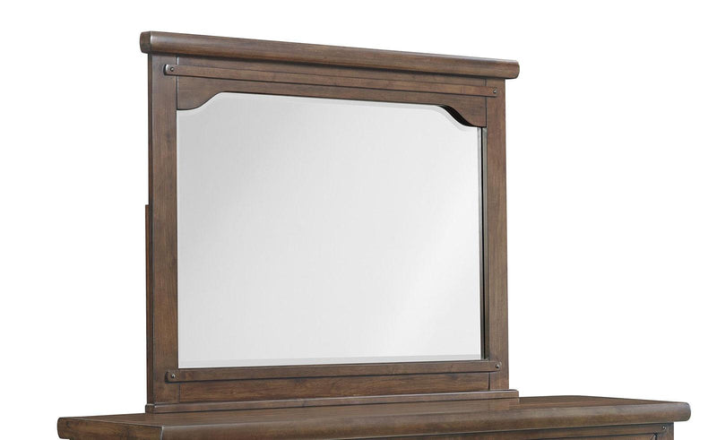 New Classic Furniture Fairfax Mirror in Medium Oak - Sims Furniture