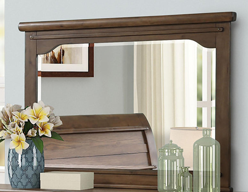 New Classic Furniture Fairfax Mirror in Medium Oak - Sims Furniture