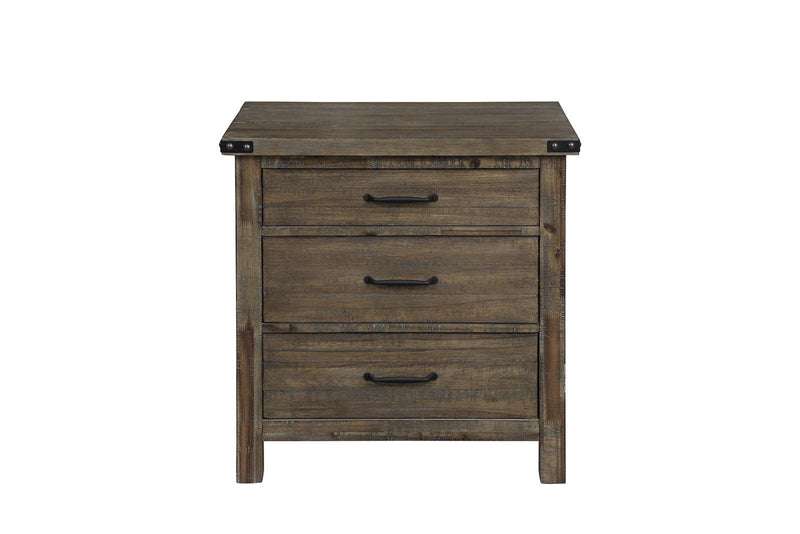 New Classic Furniture Galleon Nightstand in Weathered Walnut - Sims Furniture