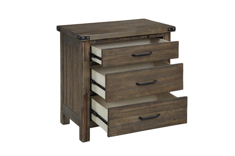 New Classic Furniture Galleon Nightstand in Weathered Walnut - Sims Furniture