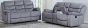 New Classic Furniture Granada Console Loveseat with Power in Gray - Sims Furniture
