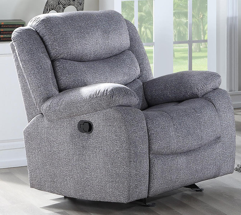 New Classic Furniture Granada Glider Recliner with Power in Gray - Sims Furniture