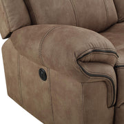 New Classic Furniture Harley Glider Recliner with Power Footrest in Light Brown - Sims Furniture