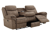 New Classic Furniture Harley Sofa with Power Footrest in Light Brown - Sims Furniture