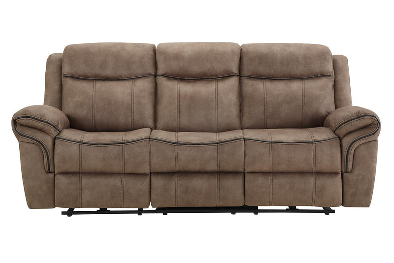 New Classic Furniture Harley Sofa with Power Footrest in Light Brown - Sims Furniture