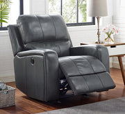 New Classic Furniture Linton Glider Recliner in Gray - Sims Furniture