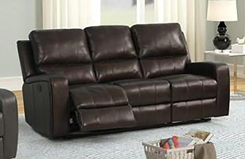 New Classic Furniture Linton Sofa with Dual Recliner in Gray - Sims Furniture