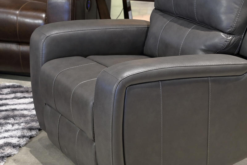 New Classic Furniture Linton Glider Recliner in Gray - Sims Furniture