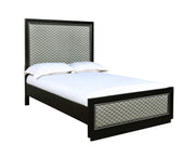 New Classic Furniture Luxor Full Panel Bed in Black/Silver - Sims Furniture
