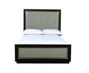 New Classic Furniture Luxor Full Panel Bed in Black/Silver - Sims Furniture