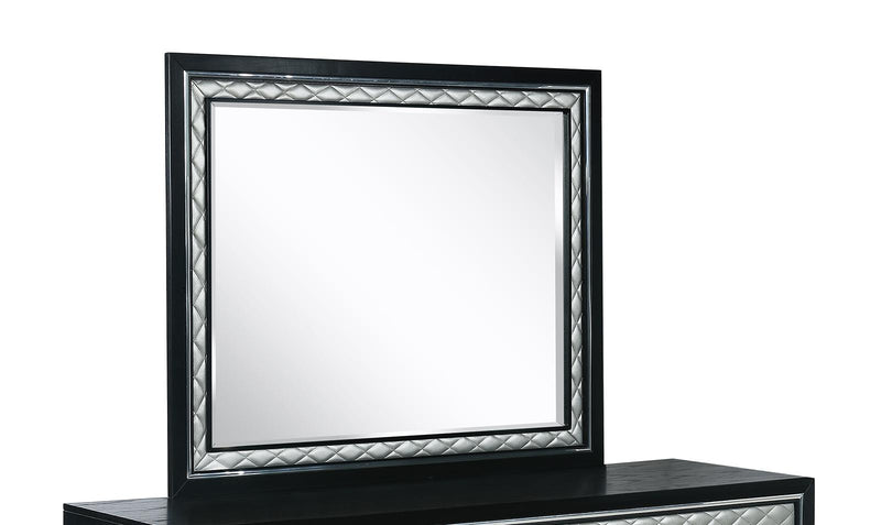 New Classic Furniture Luxor Mirror in Black/Silver - Sims Furniture