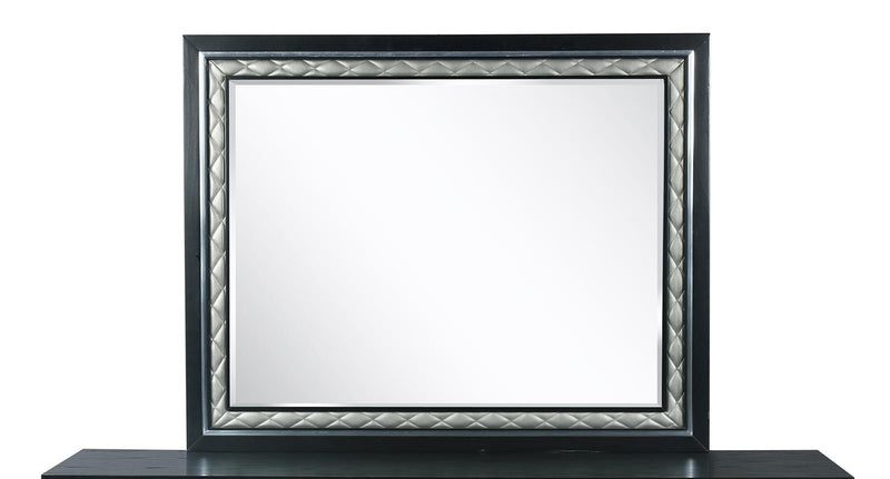 New Classic Furniture Luxor Mirror in Black/Silver - Sims Furniture