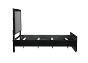 New Classic Furniture Luxor Full Panel Bed in Black/Silver - Sims Furniture