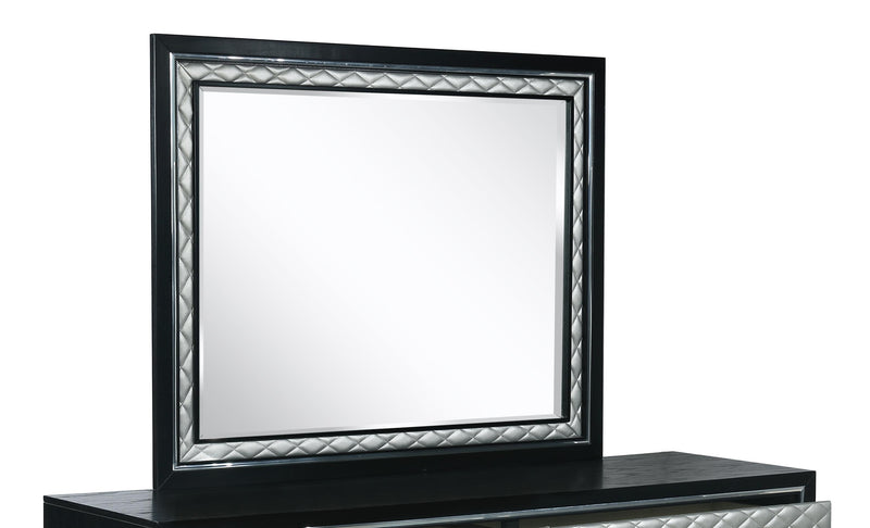 New Classic Furniture Luxor Mirror in Black/Silver - Sims Furniture