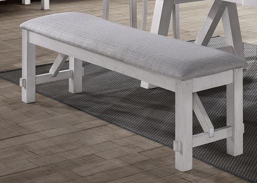 New Classic Furniture Maisie Bench in White Brown - Sims Furniture