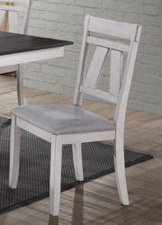 New Classic Furniture Maisie Side Chair in White/Brown (Set of 2) - Sims Furniture