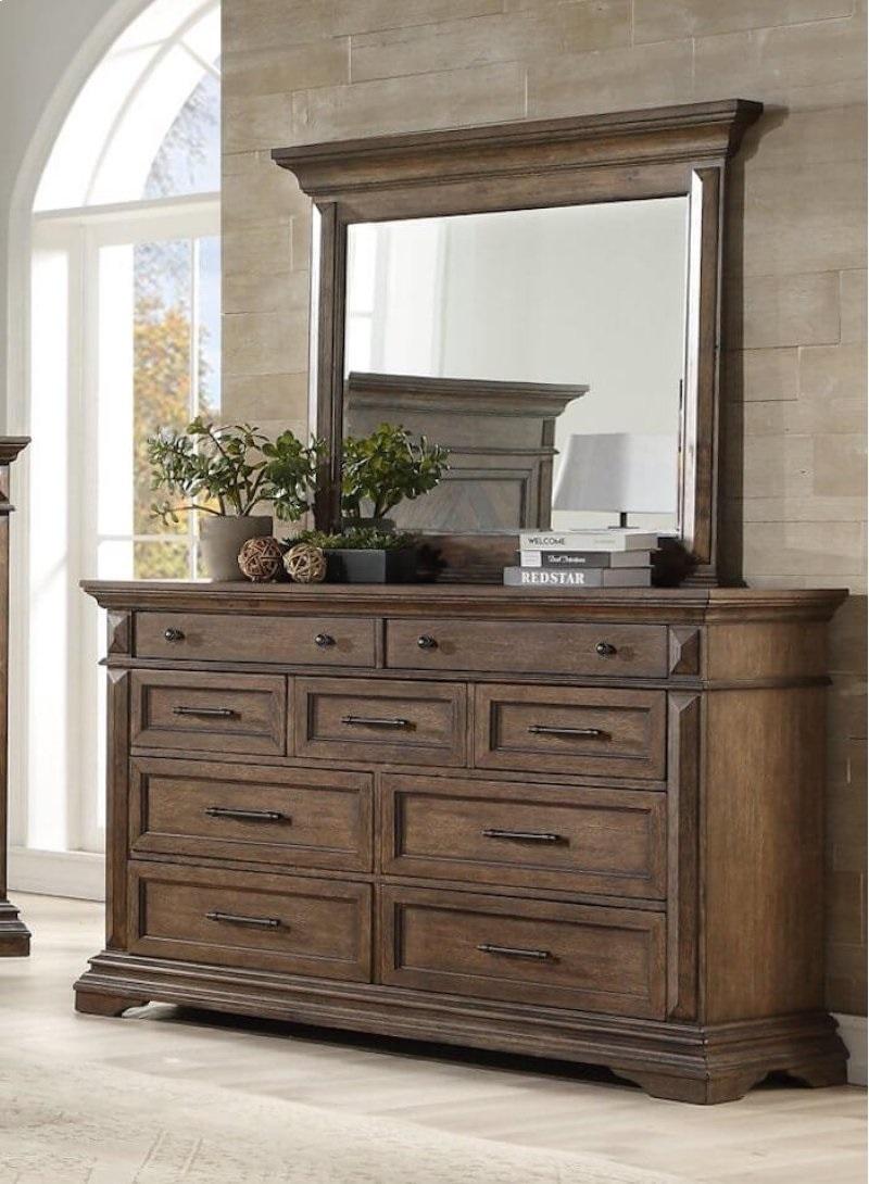 New Classic Furniture Mar Vista Mirror in Brushed Walnut - Sims Furniture