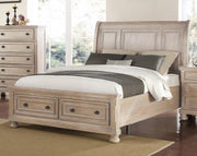 New Classic Furniture Allegra Queen Storage Bed in Pewter - Sims Furniture