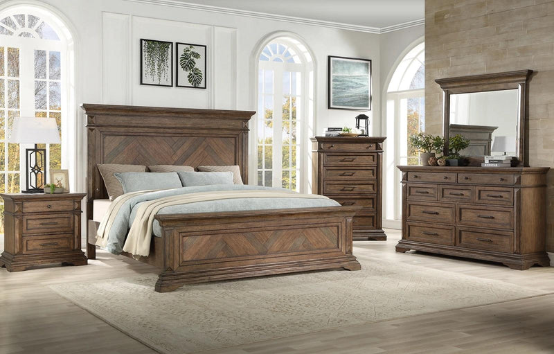 New Classic Furniture Mar Vista 9 Drawer Dresser in Brushed Walnut - Sims Furniture