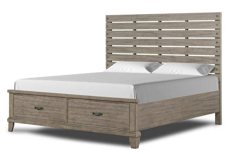 New Classic Furniture Marwick Queen Panel Bed in Sand - Sims Furniture