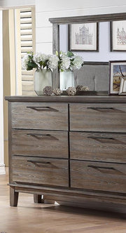 New Classic Furniture Cagney 6 Drawer Dresser in Vintage Gray - Sims Furniture