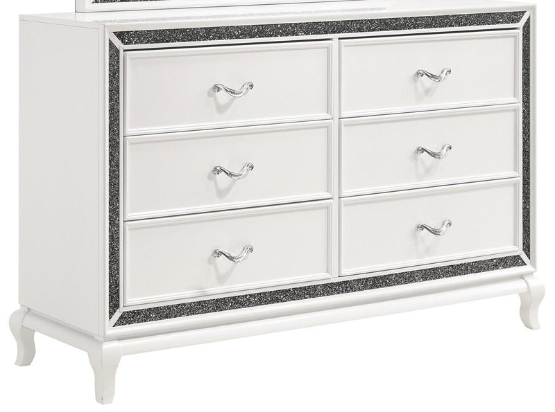 New Classic Furniture Park Imperial 6 Drawer Dresser in White - Sims Furniture