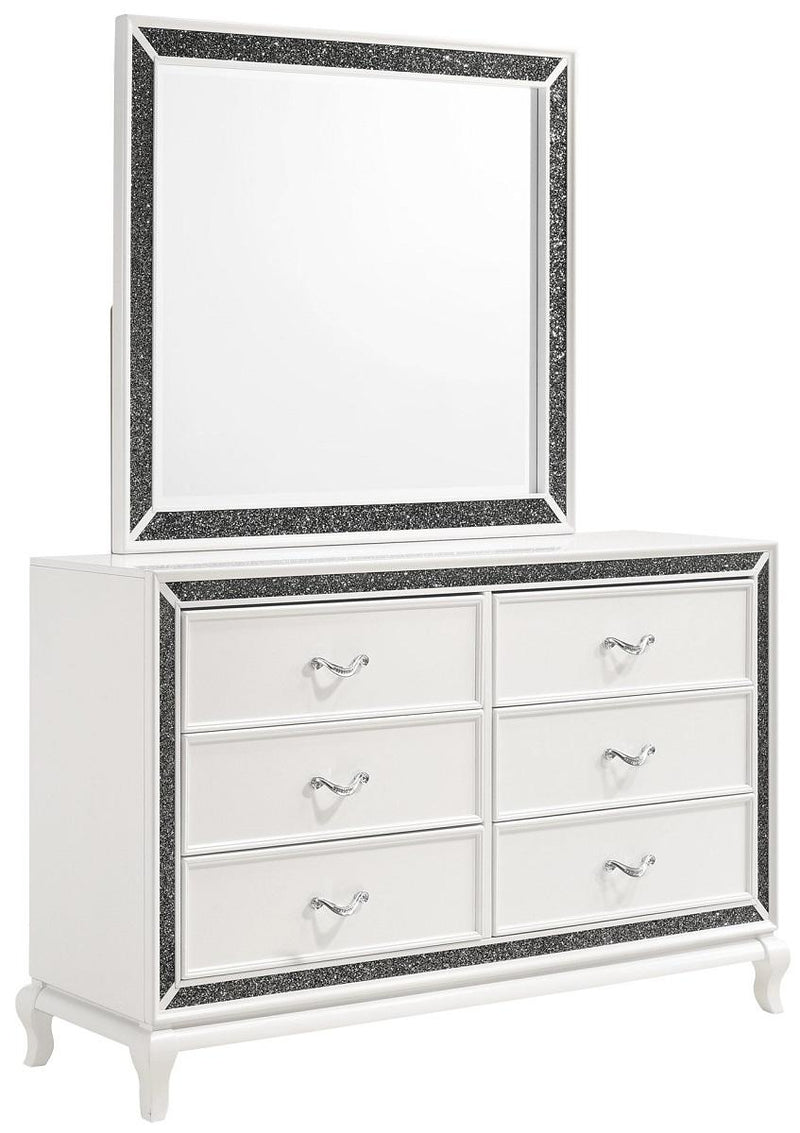 New Classic Furniture Park Imperial 6 Drawer Dresser in White - Sims Furniture