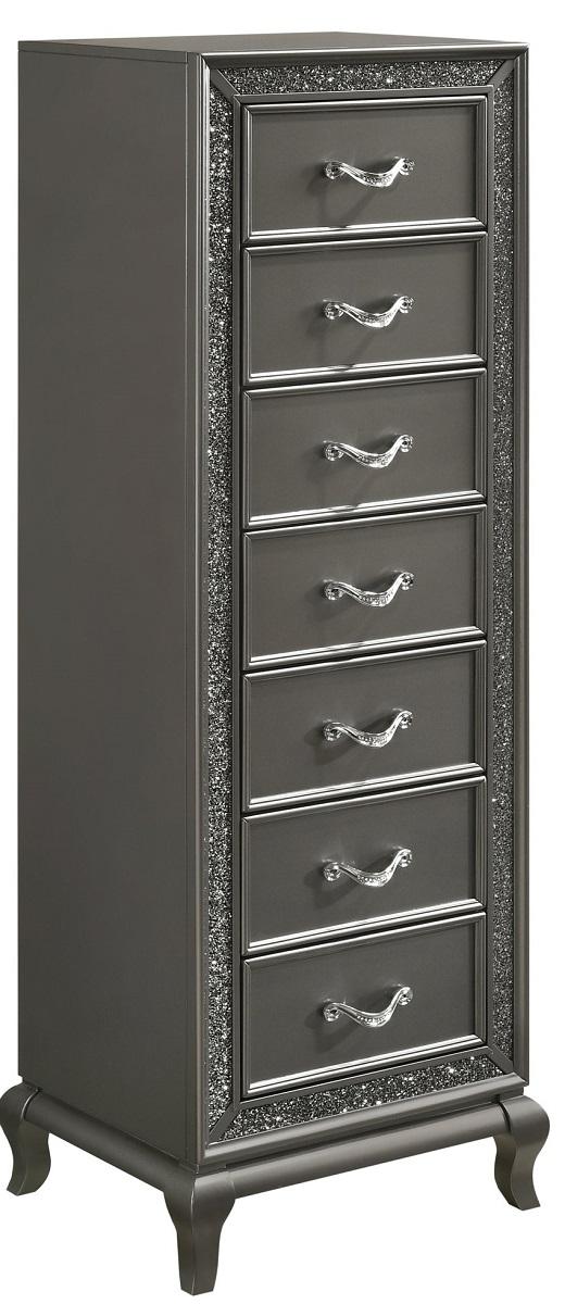 New Classic Furniture Park Imperial 9 Drawer Lingerie Chest in Pewter - Sims Furniture