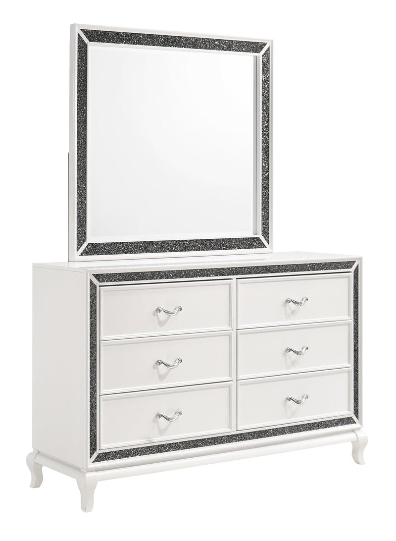 New Classic Furniture Park Imperial Mirror in White - Sims Furniture