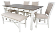 New Classic Furniture Prairie Point Dining Bench in White - Sims Furniture