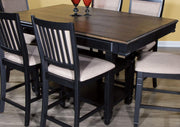 New Classic Furniture Prairie Point Rectangular Counter Height Table in Black - Sims Furniture