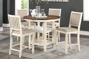 New Classic Furniture Prairie Point Round Counter Height Table in White - Sims Furniture