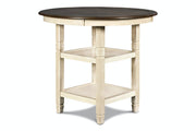 New Classic Furniture Prairie Point Round Counter Height Table in White - Sims Furniture