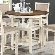 New Classic Furniture Prairie Point Round Counter Height Table in White - Sims Furniture