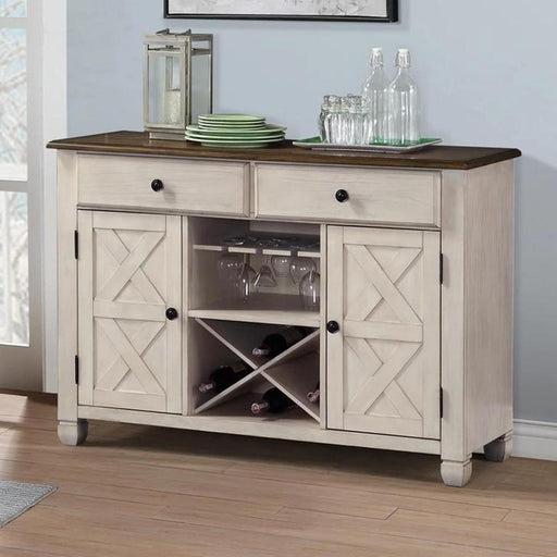 New Classic Furniture Prairie Point Server in White - Sims Furniture