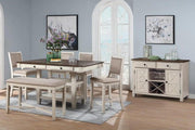 New Classic Furniture Prairie Point Rectangular Counter Height Table in White - Sims Furniture