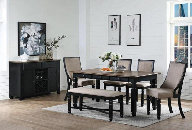 New Classic Furniture Prairie Point Server in Black - Sims Furniture