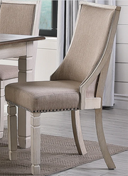 New Classic Furniture Prairie Point Upholstered Arm Chair in White (Set of 2) - Sims Furniture