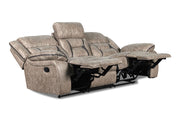 New Classic Furniture Roswell Dual Recliner Sofa in Pewter - Sims Furniture