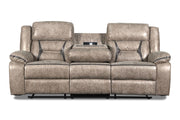 New Classic Furniture Roswell Dual Recliner Sofa in Pewter - Sims Furniture