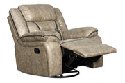 New Classic Furniture Roswell Swivel Glider Recliner in Pewter - Sims Furniture